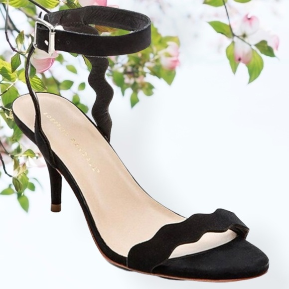 LOEFFLER Randal Reina Black Suede Heels - Picture 4 of 12